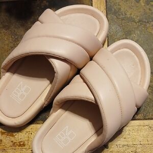 No Boundaries Pink Slide Sandals